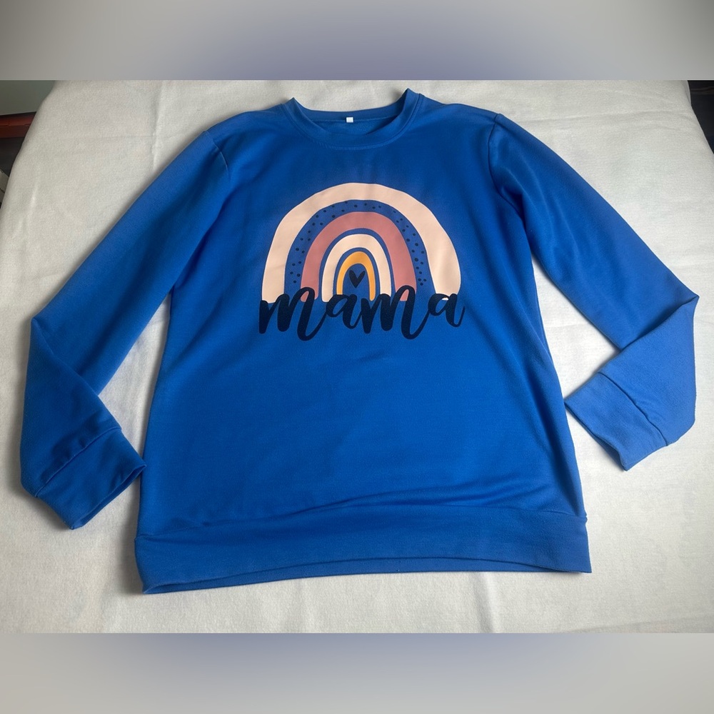 Mama rainbow sweater size M